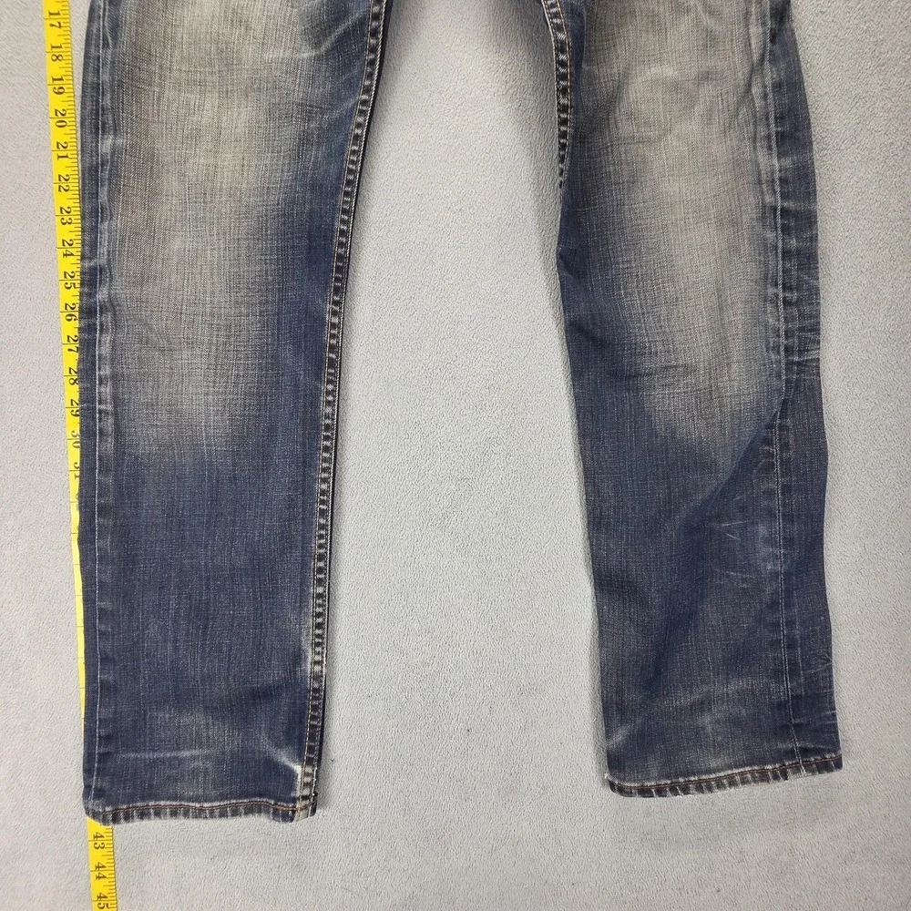 Vintage Levis 504 Jeans Mens 32x32 Blue Straight Engineered Whiskers Honeycomb